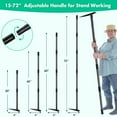 thumbnail image 5 of Hoe Garden Tool, Triangle Hoe Gardening Weeding Tool, 60" Long Handle Heavy Duty Manual Weeder Gardening Hand Tools for Weeding, Digging, Loosening Soil, 5 of 8