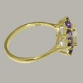 thumbnail image 4 of LBG British Made 10k Yellow Gold Natural Opal & Amethyst Womens Statement Ring - 33 size options - Size 5, 4 of 5