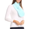 thumbnail image 3 of Sakkas Elise Faux Fur Mink Soft Warm Scarf with Pom-Pom - Light Blue - One Size Regular, 3 of 5