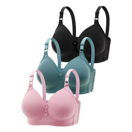 HYSYSB Sports Bras for Women balconette Bras for Women womens Bras No Underwire Full Support plus Size Everyday Bra strap Up Bras No Underwire Wireless Bras plus Size Sports Bra Dark Blue 50