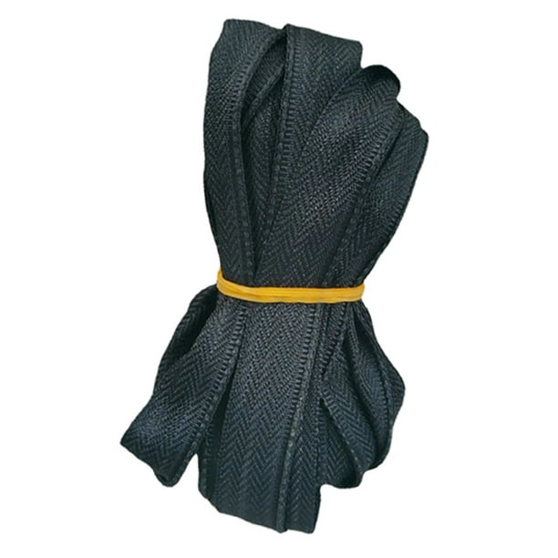 Utility Rope Multipurpose Pulling Cord for Outdoor Shelter Indoor Supplies  Black Flat Cloth 