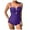 Purple, variant on QHFBli Women's Push Up Wrap Front Swimsuit One Piece Tummy Control Bathing Suits Bandeau Twist Swimwear