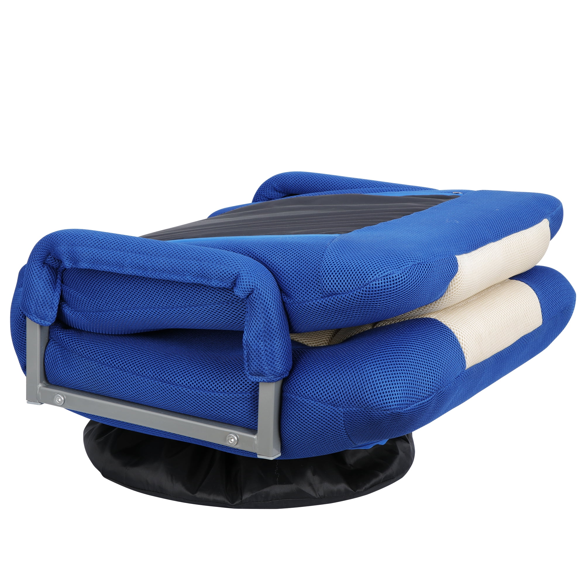 ZENY Swivel Foam Gaming Floor Chair with Arms 5 Positions Adjustable Lazy Sofa Lounger