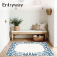 thumbnail image 3 of ODIKA 6x9 Machine Washable Non-Slip Area Rug, Elegant Botanical Swirl Symmetrical Enchanted Garden Tapestry Ultra Soft Rug, None, 529445, 3 of 7