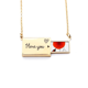 thumbnail image 1 of Resumen El círculo rojo Flores Pintura arte Corn poppy Sobre de carta de amor, collar y joyas colgantes, 1 of 3
