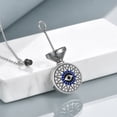 thumbnail image 6 of Evil Eye Urn Necklaces for Ashes Sterling Silver Evil Eye Cremation Jewelry Memory Jewelry for Women Men, 6 of 7