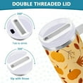 thumbnail image 5 of 30 oz Tumbler with Handle Lid and Straw Insulated Water Tumbler Stainless Steel Water Cup Mug Bottle Reusable Cup Holder Friendly Fall Thanksgiving Pumpkins, 5 of 6
