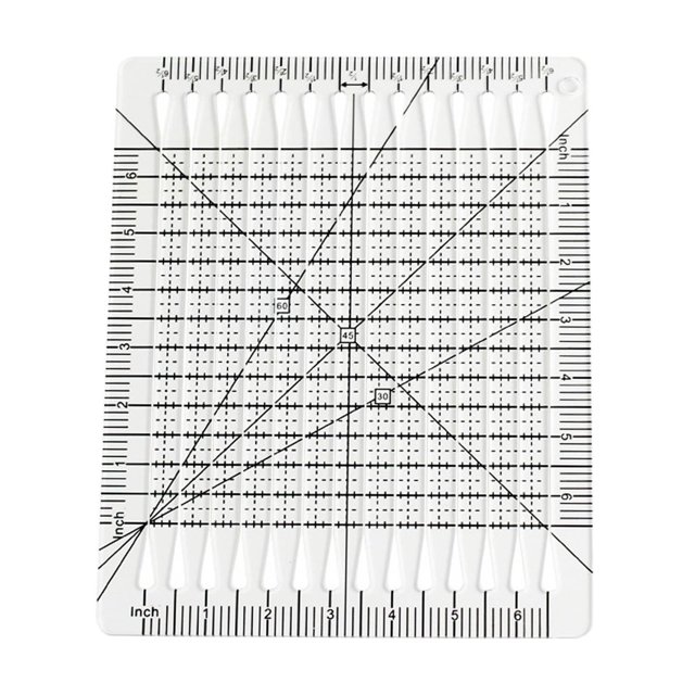 Reglas de acolchado cuadradas transparentes Regla de corte de tela con líneas de cuadrícula Suministros de acolchado Regla de cuadrícula para medir Zulema Regla de acolchado cuadrada