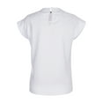 thumbnail image 3 of Women's Short Sleeve Printed T-shir Mock Neck Casual Blouse Tops, 3 of 8