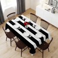 thumbnail image 6 of Black Striped Table Cloth Waterproof Tablecloths, Modern Simple Monochrome Geometric White Tablecloth Dining Table Cover for Kitchen Party Tabletop Outdoor, Rectangle Tablecloth 54x108 Inch, 6 of 9