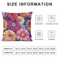 ZZMCR Vibrant Gerbera 16 2PCS Pillow Covers, Plush Pillow Case, Throw