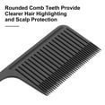 thumbnail image 4 of Unique Bargains Hair Highlighting Comb Professional Highlight Comb with Stainless Steel Rat Tail Baby Lights Highlighting Comb Practical Hair Highlighting Tools for Home and Salons Black, 4 of 7