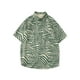 thumbnail image 5 of CAMISAS DE HOMBRE CORTAS DE INSPIRACIÓN CHIC, CON ESTAMPADO FLORAL, BOTONES EN LA PARTE FRONTAL, CAMISA DE PLAYA HAWAIANA, 38 GRIS Y BLANCO, 5 of 6