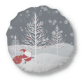 thumbnail image 1 of mas Santa Claus Snowflake Tree Round Throw Pillow Home Decoration Cushion, 1 of 3
