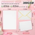 thumbnail image 2 of Uxcell 40 Sets Watercolor Cards with Multicolor Envelopes 5x7 Inch Foldable Size(White Box), 2 of 7