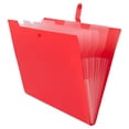 thumbnail image 1 of JAM PAPER Carpeta de archivos expandible delgada - Carpeta de archivos de plástico de 5 bolsillos - Cierre a presión - 9 x 11 1/2 - Rojo - Se vende individualmente, 1 of 1