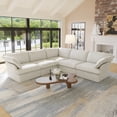 thumbnail image 4 of bokifol Canapé en L, Sofa Sectionnel Modulaire Nuage avec Ottomane de Rangement pour Salon, Blanc, 4 of 11