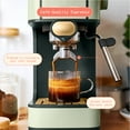 thumbnail image 3 of Beautiful Slim 20-Bar, 4-Cup Sage Green Espresso Machine, 3 of 19