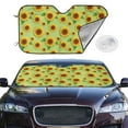 thumbnail image 3 of Lsque Sunflower Leaves Car Windshield Sun Shade | Accordion Folding Style Auto Shade for Car Truck SUV Van | Blocks UV Rays Sun Visor Protector | Small, 3 of 7
