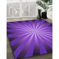 thumbnail image 3 of Ahgly Company Machine Washable Indoor Round Transitional Jasmine Purple Area Rugs, 3' Round, 3 of 7