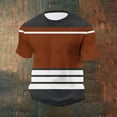 thumbnail image 4 of COSFO Waffle Shirts for Men Striped Short Sleeve Tops Crew Neck Stretch Regular Fit Gym Mens Classic T-Shirt, 4 of 7