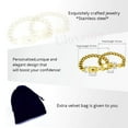 thumbnail image 7 of Uloveido Gold Plated His and Hers Square Heart Lock Bracelet Matching Bangles Set for Him and Her, Cuban Chain Bracelets for Couples Y853(gold), 7 of 7