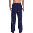 thumbnail image 7 of Salouo Glittering Purple Starfield Print Pajama Pants for Men, Lounge Pants Elastic Waistband Casual Men's sleepwear Loungewear Sleep Pajama Pant -XX-Large, 7 of 7