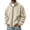 Beige, variant on Mens Full Zip Polar Fleece Jacket Warm Winter Tactical Jackets | Classic Zip Up Coat, Multi Zipper Pockets, Windproof thermal, Athletic Workout, Fall Outdoor Active Purple