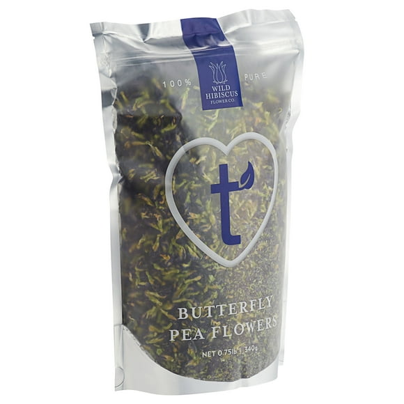 Wild Hibiscus Whole Dried Butterfly Pea Flowers 12 oz. Bag