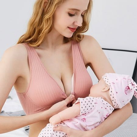 sovlvnd Deals Nursing Bras for Breastfeeding Women Feeding Nursing Pregnant Bra Breastfeeding Underwear Front Closure Bra