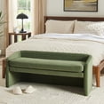 thumbnail image 2 of Better Homes & Gardens Wyatt 50" Velvet Accent Bench, Olive, 2 of 5