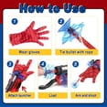 thumbnail image 4 of Juego de juguetes lanzadores de pulsera Spider Web Shooters con guantes Hero, 4 of 6