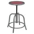 thumbnail image 2 of 18" - 24" Height Adjustable Swivel Stool, Burgundy Seat and Grey Frame, 2 of 5