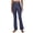 Blue, variant on Women's Crossover Waistband Faux Leather Flared Leg Athletic Yoga Pants