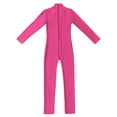thumbnail image 6 of Vxuxlje Kids Boys Girls Spandex Turtleneck Long Sleeve Unitard Jumpsuit Full Length Gymnastic Leotard Rose XXL, 6 of 7