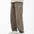 thumbnail image 4 of MIUOWANP Men's Pants Casual Men Outdoors Fashion Water Proofing Design Solid Casual Elastic Waist Pocket Cargo Pants XL Khaki, 4 of 5