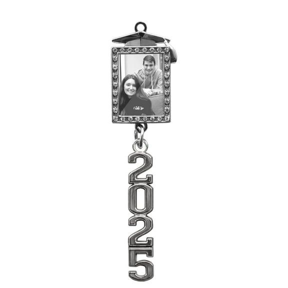 Endea Graduation Tassel Photo Frame Charm With Stacked Date Drop