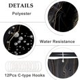 thumbnail image 5 of Black and Gold Marble Shower Curtain Modern Luxury Abstract Shower Curtains Decorative for Bathroom Bathtubs Polyester Waterproof Fabric Shower Curtain with Hooks 72x72 Inches, 5 of 6