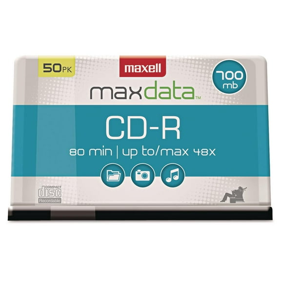 Maxell 648250 700 MB/80 minutes 48x Spindle CD-R Discs - Silver (50/Pack)