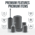 thumbnail image 3 of Clara Clark Bathroom Accessory Set, Gray Bathroom Décor with Toothbrush Holder Set, Bathroom Curtains Shower Set, Bath Rug Set Included, 3 of 7