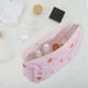 thumbnail image 5 of Bolsa de Maquillaje Cuadrada Mediana de Rayas Acolchadas de Fresa Única para Viajes Rosa de Poliéster, 5 of 6