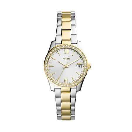 Fossil Women's Scarlette Mini Three-Hand, Two-Tone-Tone Stainless Steel Watch, ES4319