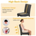 thumbnail image 4 of NiamVelo Dining Chairs Set of 4 Fabric Upholstered Kitchen Chairs Dining Room Chairs with Solid Wood Legs for Kitchen Restaurant and Living Room, Grey, 4 of 7