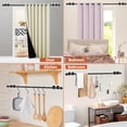thumbnail image 5 of Curtain Rods No Drilling for Windows 32 to 64 Inch, 5/8 Inch Diameter Drapey Pole with No Drill Curtain Rod Brackets, Renter Friendly Cortineros Para Ventanas (Black), 5 of 8