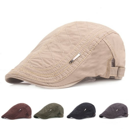 UrbanI Vintage Unisex Twill Cotton Flat Peaked Cap Adjustable Newsboy Hunting Beret Hat