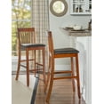 thumbnail image 2 of Linon Triena Wood Craftsman 31" Mission Back Faux Leather Bar Stool in Cherry, 2 of 8