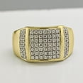 thumbnail image 3 of Halo Jewelers 0.75 Carat (ctw) 14k Yellow Gold Round Cut Natural Diamond Cluster Men's Wedding Ring Diamond Jewelry For Mens | H-I Color, I2 Clarity, 3/4 CT Ring Size-13, 3 of 6
