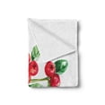 thumbnail image 2 of Cranberry Soft Flannel Fleece Blanket, Fruit Berry Diet Fresh Botanical Nature Healthy Taste Flourishing Watercolor, Cozy Plush for Indoor and Outdoor Use, 60" x 80", Green Vermilion, by Ambesonne, 2 of 5