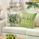 thumbnail image 3 of 4pcs Linen Throw Pillowcases, Eucalyptus Leaf Green Throw Pillow Covers, For Living Room Bedroom Sofa Home Decor, No Pillow Insert, 18*18in, 3 of 5