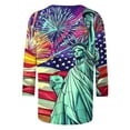 thumbnail image 4 of UVEASISHA 4th of July Shirts for Women 3/4 Sleeve Novelty Print Graphic Tee Loose Casual Beach Party Tops Red M, 4 of 5